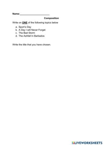 Composition Assessment