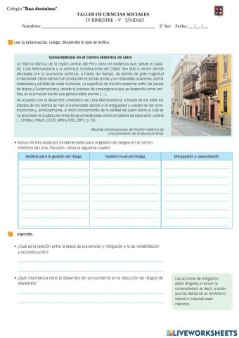 Riesgo y vulnerabilidad