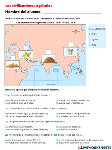 Las  civilizaciones agrícolas