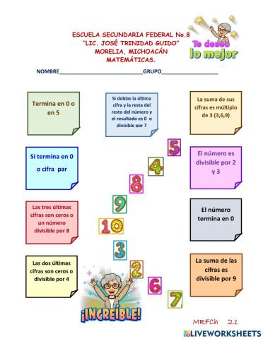 Criterios de divisibilidad