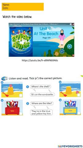 Unit 9: At the beach