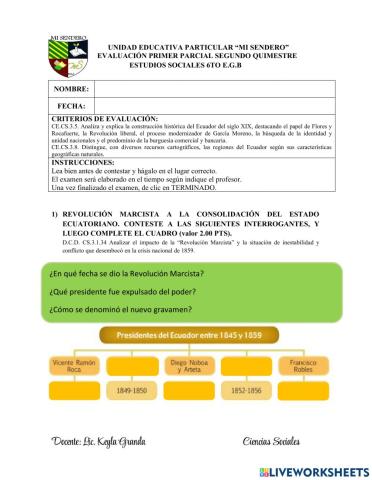 Lección 1p 2q sexto año