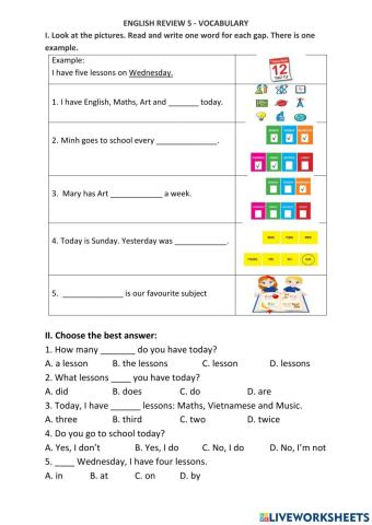 Grade 5 - Review Unit 6