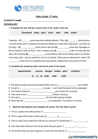 Final test Optimise A2