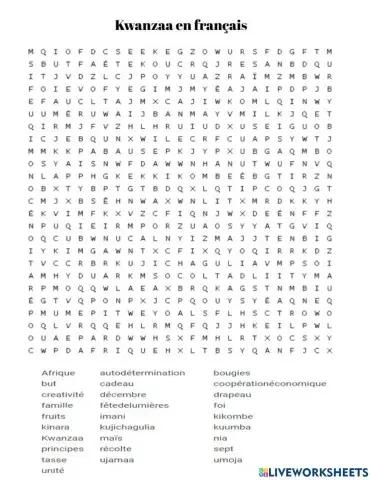Kwanzaa en français