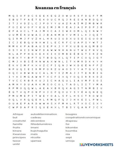 Kwanzaa en français