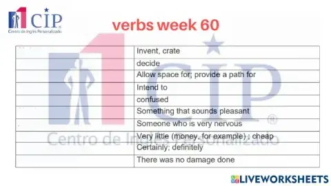 Verbs week 60