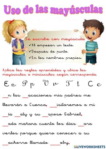 Uso de las mayúsculas