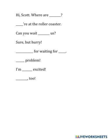 4th G U5 dialogue to finish