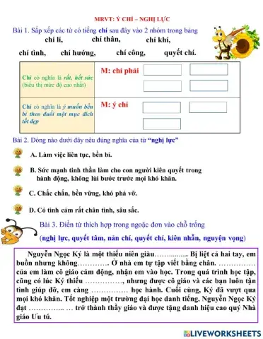 MRVT:Ý chí-Nghị lực