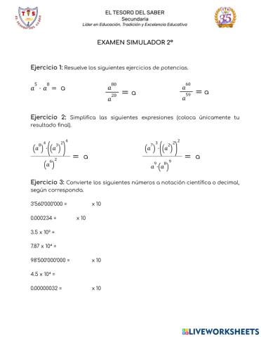 Examen simulador 2º