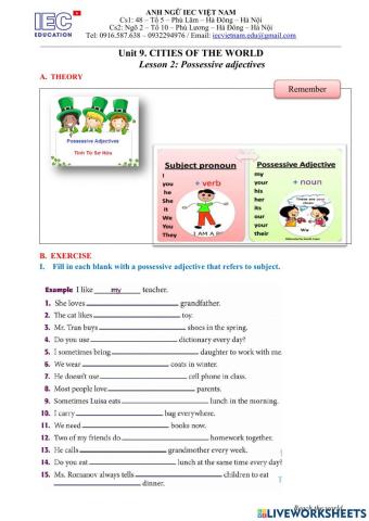 Unit 9 : Grade 6 : Cities Of The World