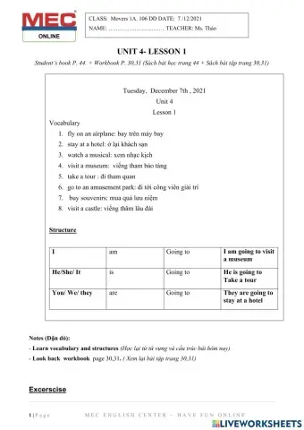Movers 1A- Unit 4- Lesson 1(1)