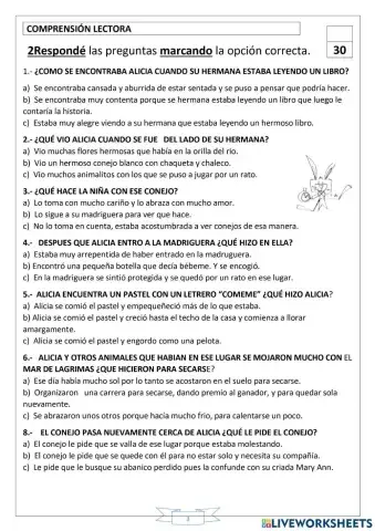 Alicia en el país de las maravillas