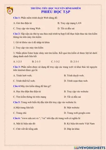 Bài 6: tìm kiếm thông tin mạng