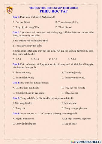 Bài 6: tìm kiếm thông tin mạng