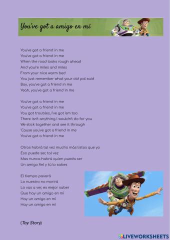 You've got a amigo en mí