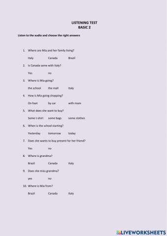 Listening basic 2