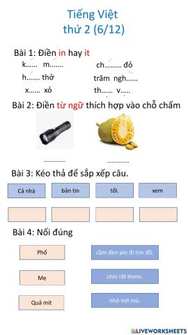 Tiếng Việt thứ 2(6-12)