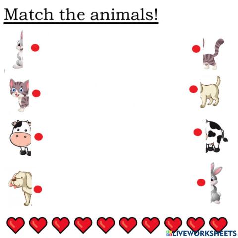 Match the animals!