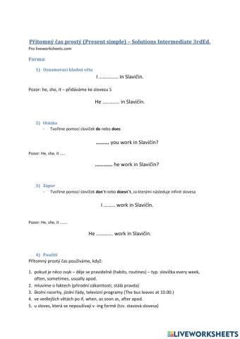 Present Simple Grammar rules