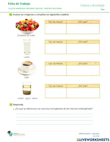 Mezclas y sepraciones