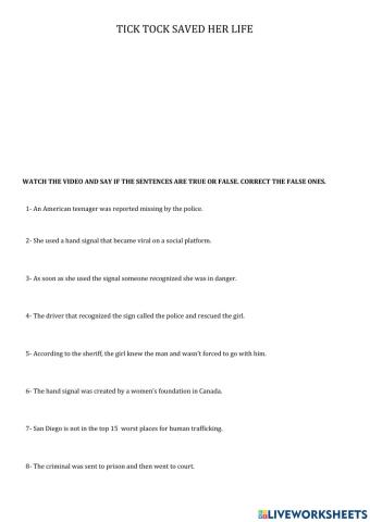 TickTock saves girl's life