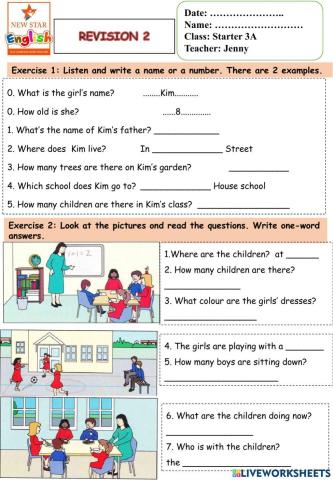 Revision Starters 3A- No 2