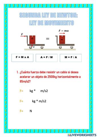 Segunda ley de newton