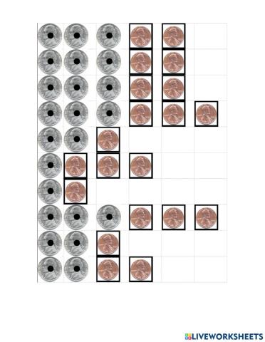 Touch Money - Nickels and Pennies x 3