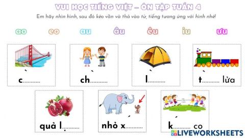 Ôn tập chọn vần tuần 7