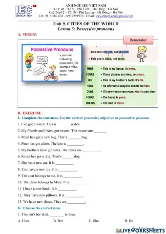 Unit 9 : Grade 6 : Cities Of The World.