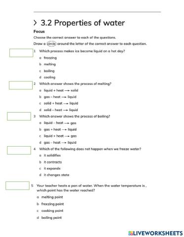 Properties of water