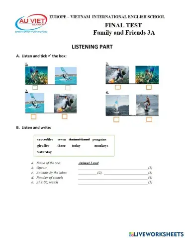 Listening final family 3a