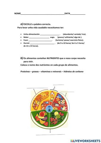 Alimentación e corpo humano