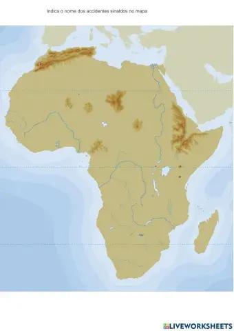 Mapa físico de asia