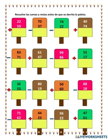 Paletas en sumas 2