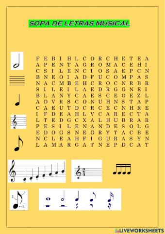 Sopa de letras musical i