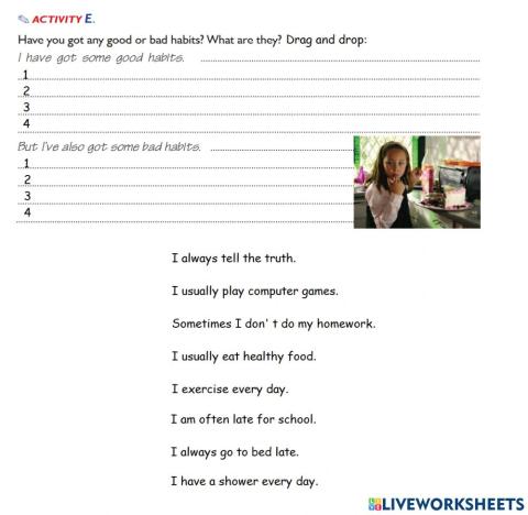 My good and bad habits