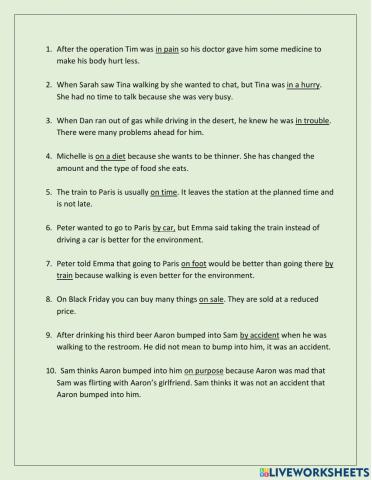 Prepositional Phrases 1