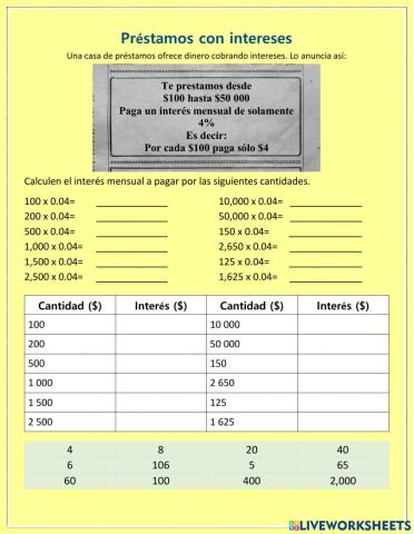 Prestamos con interés