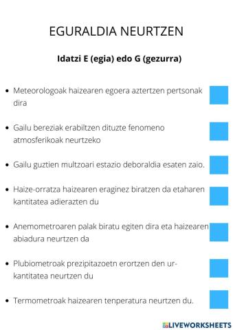 Eguraldia neurtzen