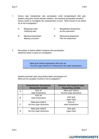 Pembetulan petaksiran sains tahun 5 2021