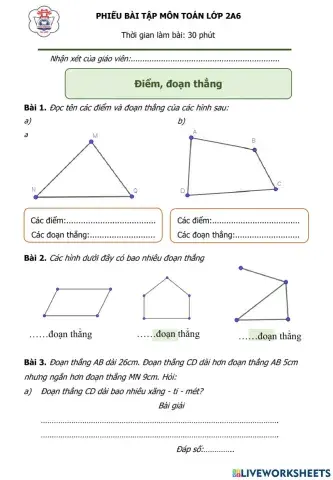 Phiếu tăng cường tuần 14 bài 25