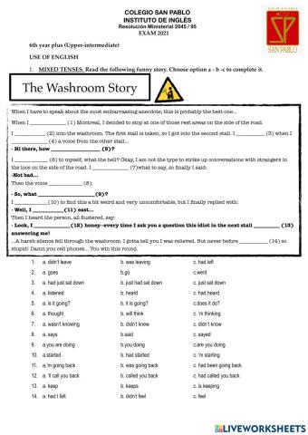 EXAM 2021 Use of english