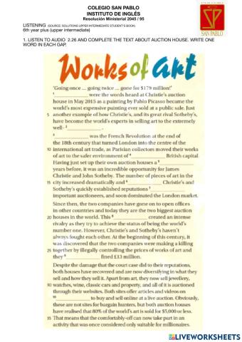 Listening Ministerio Exam 2021