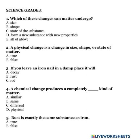 Science 5 week 14