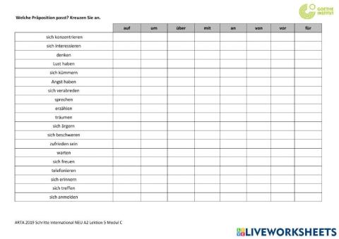Welche Präposition passt?