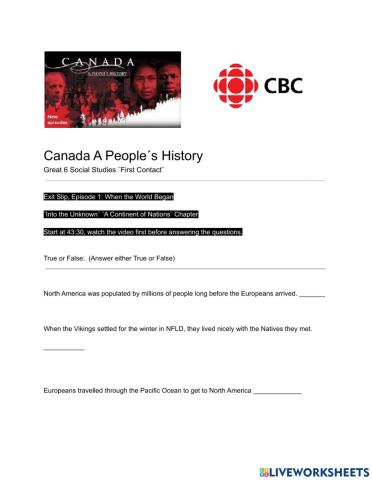 Exit Slip: Canada A People-s History Ep 1