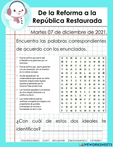 De la Reforma a la República Restaurada